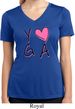 Ladies Yoga Shirt Yoga Love Moisture Wicking V-neck Tee T-Shirt