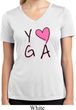 Ladies Yoga Shirt Yoga Love Moisture Wicking V-neck Tee T-Shirt