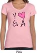Ladies Yoga Shirt Yoga Love Scoop Neck Tee T-Shirt