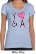 Ladies Yoga Shirt Yoga Love Scoop Neck Tee T-Shirt