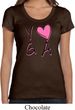 Ladies Yoga Shirt Yoga Love Scoop Neck Tee T-Shirt