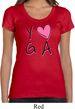 Ladies Yoga Shirt Yoga Love Scoop Neck Tee T-Shirt