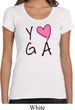 Ladies Yoga Shirt Yoga Love Scoop Neck Tee T-Shirt