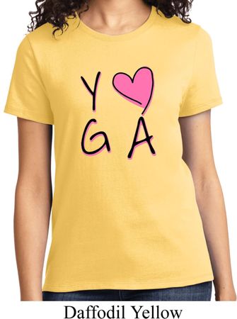 Ladies Yoga Shirt Yoga Love Tee T-Shirt