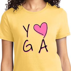 Ladies Yoga Shirt Yoga Love Tee T-Shirt Ladies Yoga Shirt Yoga Love Tee T-Shirt