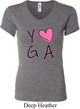 Ladies Yoga Shirt Yoga Love V-neck Tee T-Shirt