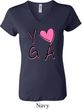 Ladies Yoga Shirt Yoga Love V-neck Tee T-Shirt