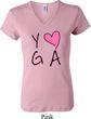 Ladies Yoga Shirt Yoga Love V-neck Tee T-Shirt