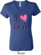 Ladies Yoga Shirt Yoga Love V-neck Tee T-Shirt