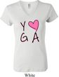 Ladies Yoga Shirt Yoga Love V-neck Tee T-Shirt