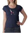 Ladies Yoga Shirt Yoga Now Wine Later Scoop Neck Tee T-Shirt