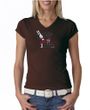 Ladies Yoga Shirt Yoga Now Wine Later V-neck Tee T-Shirt