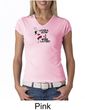 Ladies Yoga Shirt Yoga Now Wine Later V-neck Tee T-Shirt