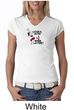 Ladies Yoga Shirt Yoga Now Wine Later V-neck Tee T-Shirt