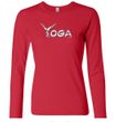 Ladies Yoga Shirt Yoga Spelling Long Sleeve Tee T-Shirt