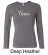 Ladies Yoga Shirt Yoga Spelling Long Sleeve Tee T-Shirt