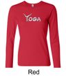 Ladies Yoga Shirt Yoga Spelling Long Sleeve Tee T-Shirt