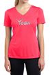 Ladies Yoga Shirt Yoga Spelling Moisture Wicking V-neck Tee T-Shirt