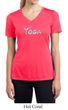 Ladies Yoga Shirt Yoga Spelling Moisture Wicking V-neck Tee T-Shirt