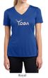 Ladies Yoga Shirt Yoga Spelling Moisture Wicking V-neck Tee T-Shirt
