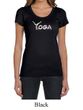 Ladies Yoga Shirt Yoga Spelling Scoop Neck Tee T-Shirt