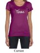 Ladies Yoga Shirt Yoga Spelling Scoop Neck Tee T-Shirt