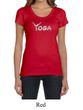 Ladies Yoga Shirt Yoga Spelling Scoop Neck Tee T-Shirt