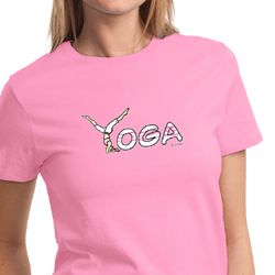 Ladies Yoga Shirt Yoga Spelling Tee T-Shirt