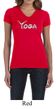 Ladies Yoga Shirt Yoga Spelling V-neck Tee T-Shirt