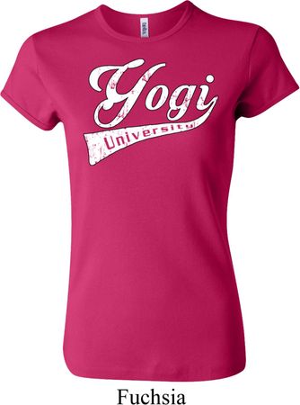 Ladies Yoga Shirt Yogi University Crewneck Tee T-Shirt