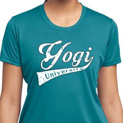 Ladies Yoga Shirt Yogi University Moisture Wicking Tee T-Shirt Ladies Yoga Shirt Yogi University Moisture Wicking Tee T-Shirt