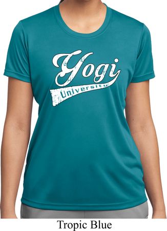 Ladies Yoga Shirt Yogi University Moisture Wicking Tee T-Shirt