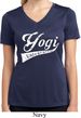 Ladies Yoga Shirt Yogi University Moisture Wicking V-neck Tee T-Shirt