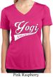 Ladies Yoga Shirt Yogi University Moisture Wicking V-neck Tee T-Shirt