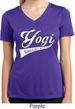 Ladies Yoga Shirt Yogi University Moisture Wicking V-neck Tee T-Shirt