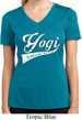 Ladies Yoga Shirt Yogi University Moisture Wicking V-neck Tee T-Shirt