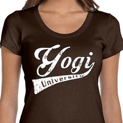 Ladies Yoga Shirt Yogi University Scoop Neck Tee T-Shirt Ladies Yoga Shirt Yogi University Scoop Neck Tee T-Shirt