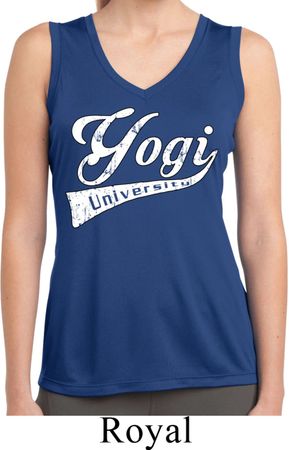 Ladies Yoga Shirt Yogi University Sleeveless Moisture Wicking Tee