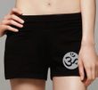 Ladies Yoga Shorts - OM Symbol Print