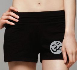 Ladies Yoga Shorts - OM Symbol Print