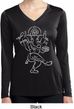 Ladies Yoga Sketch Ganesha White Print Dry Wicking Long Sleeve