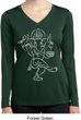 Ladies Yoga Sketch Ganesha White Print Dry Wicking Long Sleeve