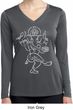Ladies Yoga Sketch Ganesha White Print Dry Wicking Long Sleeve