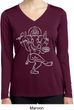 Ladies Yoga Sketch Ganesha White Print Dry Wicking Long Sleeve