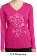 Ladies Yoga Sketch Ganesha White Print Dry Wicking Long Sleeve