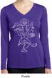 Ladies Yoga Sketch Ganesha White Print Dry Wicking Long Sleeve