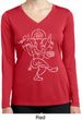 Ladies Yoga Sketch Ganesha White Print Dry Wicking Long Sleeve