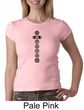 Ladies Yoga T-shirt 7 Chakras Black Print Crew Neck Shirt