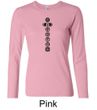 Ladies Yoga T-shirt 7 Chakras Black Print Long Sleeve Shirt