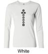 Ladies Yoga T-shirt 7 Chakras Black Print Long Sleeve Shirt